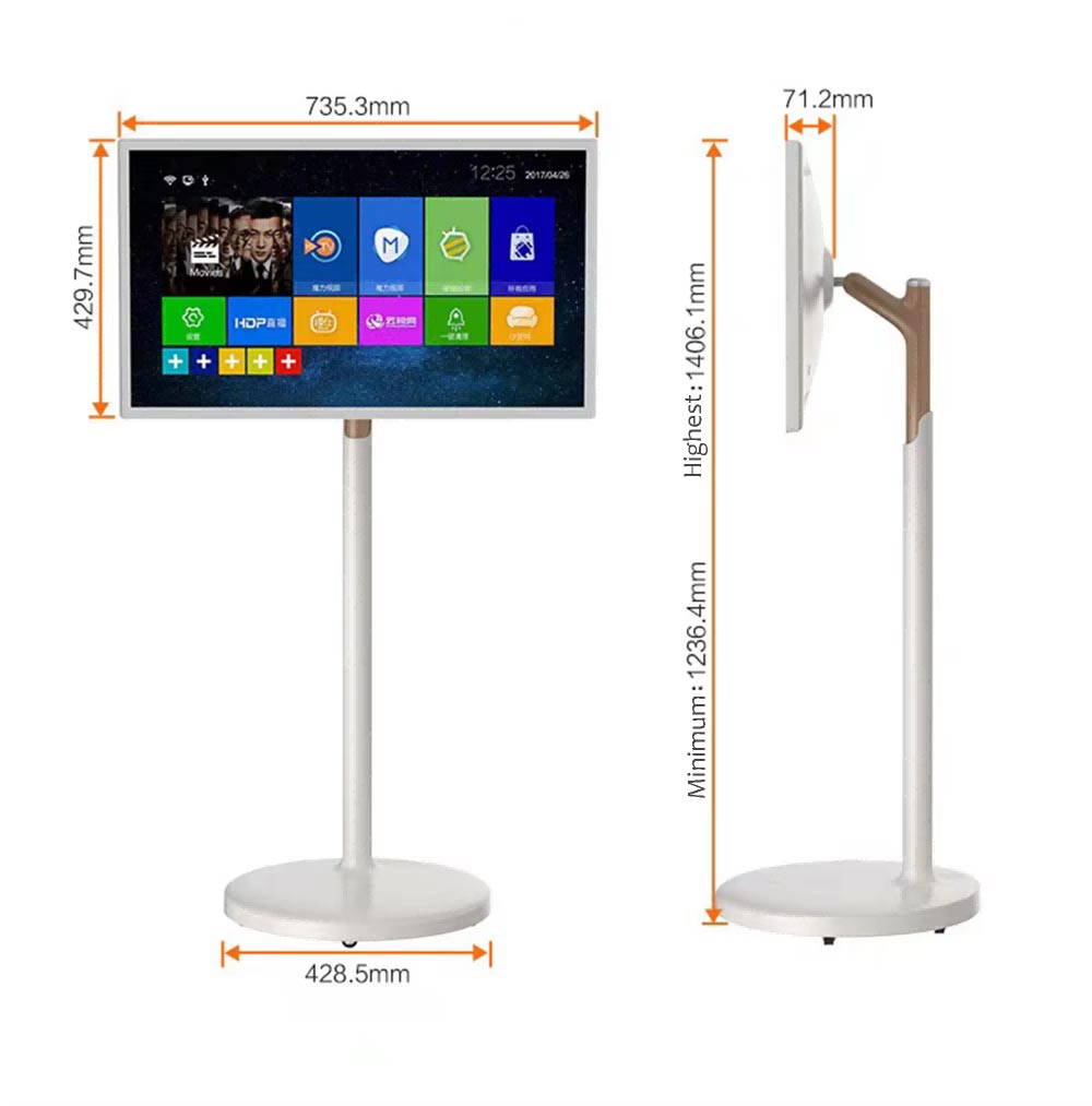 32 Inch Stand Portable Wireless LCD Rotatable Display